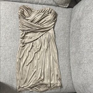 Express Elegant Strapless Tan Dress Sz XS